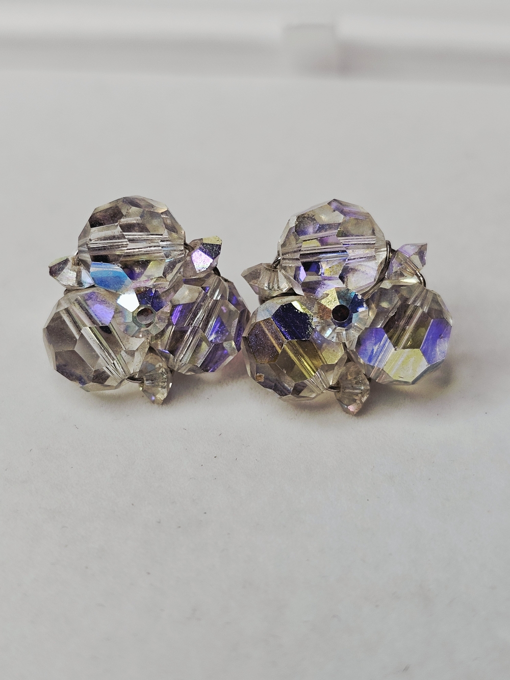 Sherman Crystal Cluster Clip-On Earrings